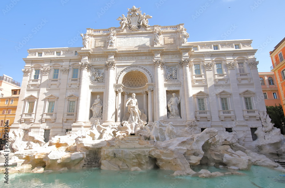 Trevi fountain historical building Rome Italy