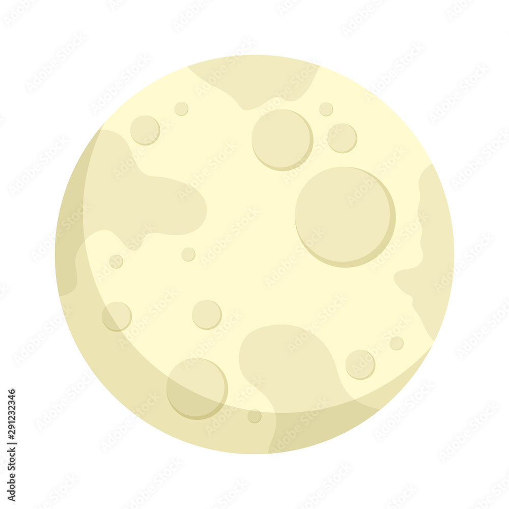 full moon bright isolated icon full moon bright isolated icon