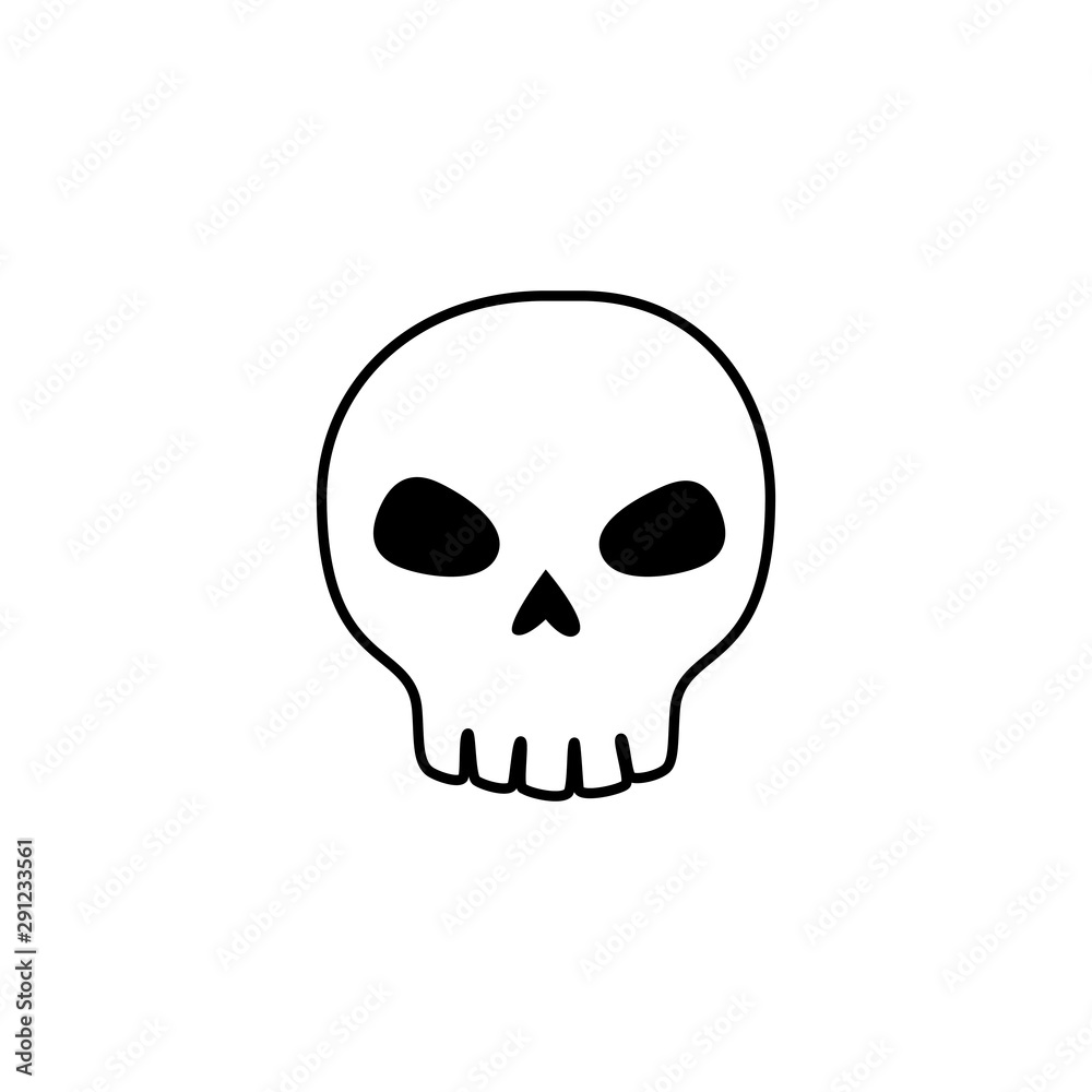 skull dead halloween isolated icon
