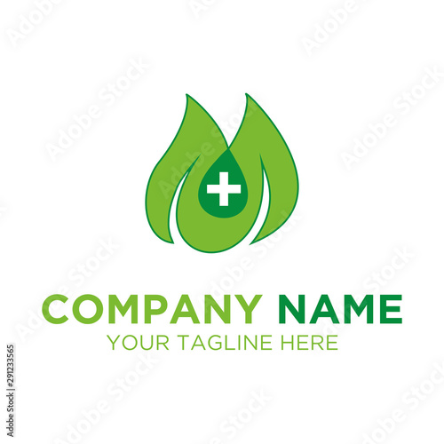 Medical Health Leaf Letter M Logo photo