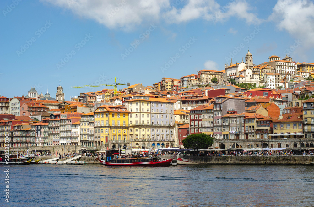 Douro river embankment, Ribeira district, Porto city, Portugal