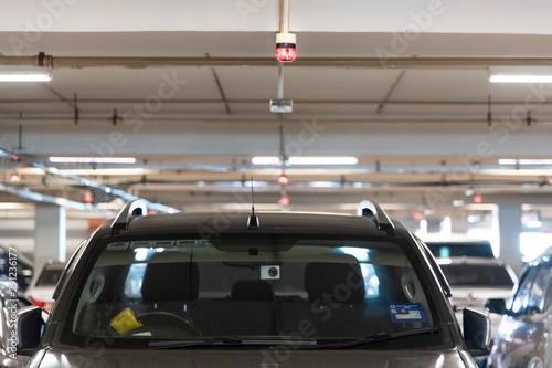 Smart car parking tracking system with lights signals vacancy availability