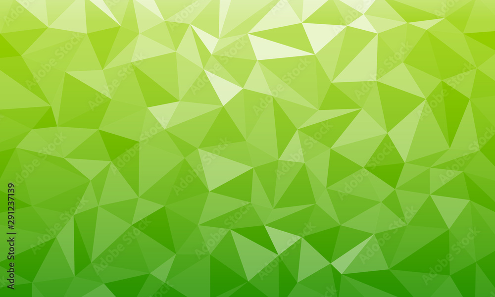 Tropical fresh nature color. Bio texture low poly green background geometric mosaic Ai EPS