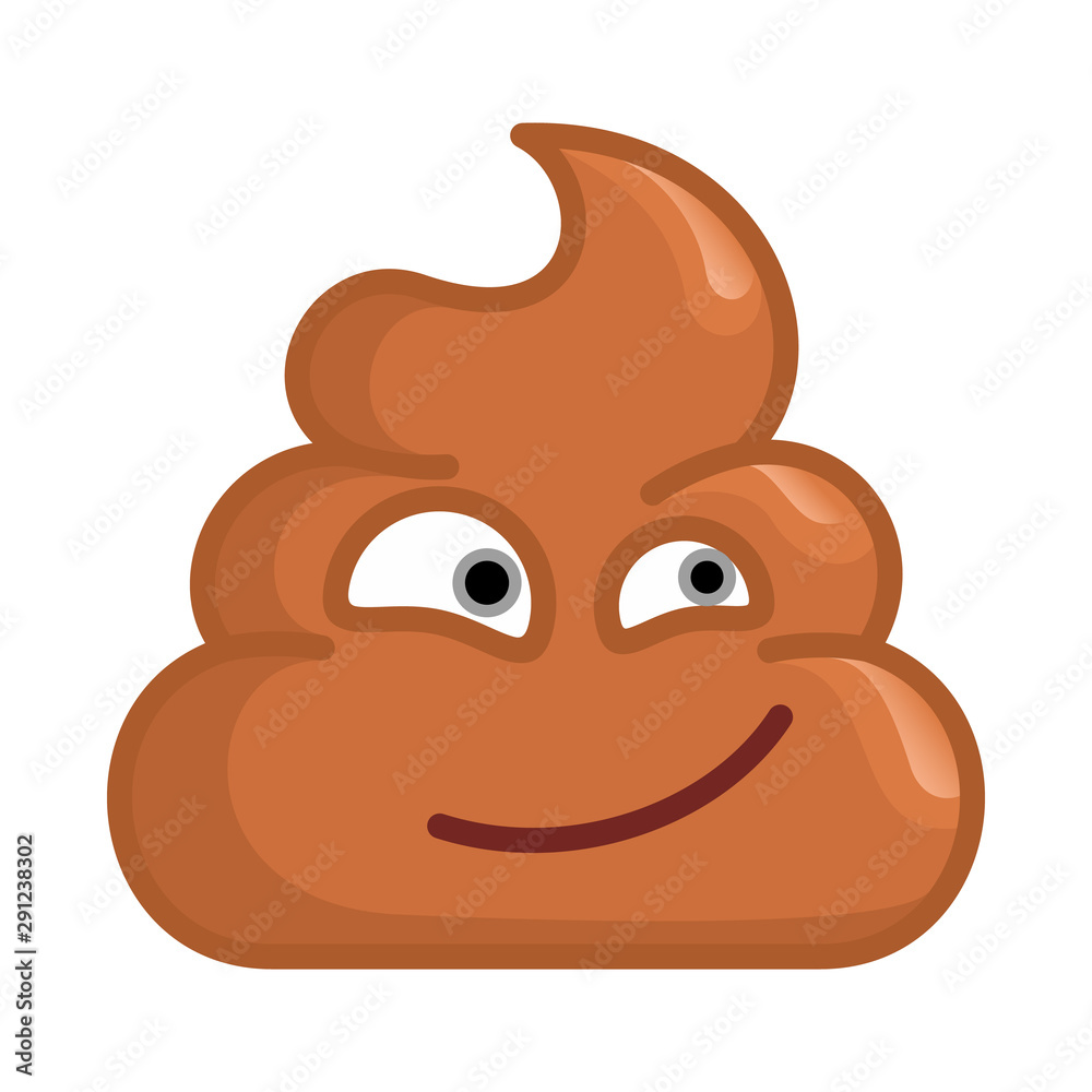 pile of shit with a sweet smile. Vector illustration pile of shit with a sweet smile. Vector illustration