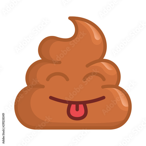 pile of shit nice smile with tongue. Vector illustration
