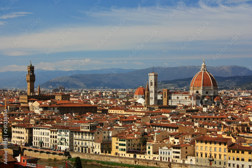 Fototapeta premium Panorama of the ancient city of Florence, Italy