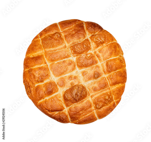 Bread Matnakash isolated on white. photo