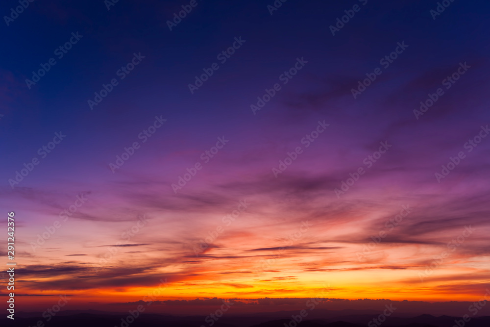 sunset clouds and colorful sky
