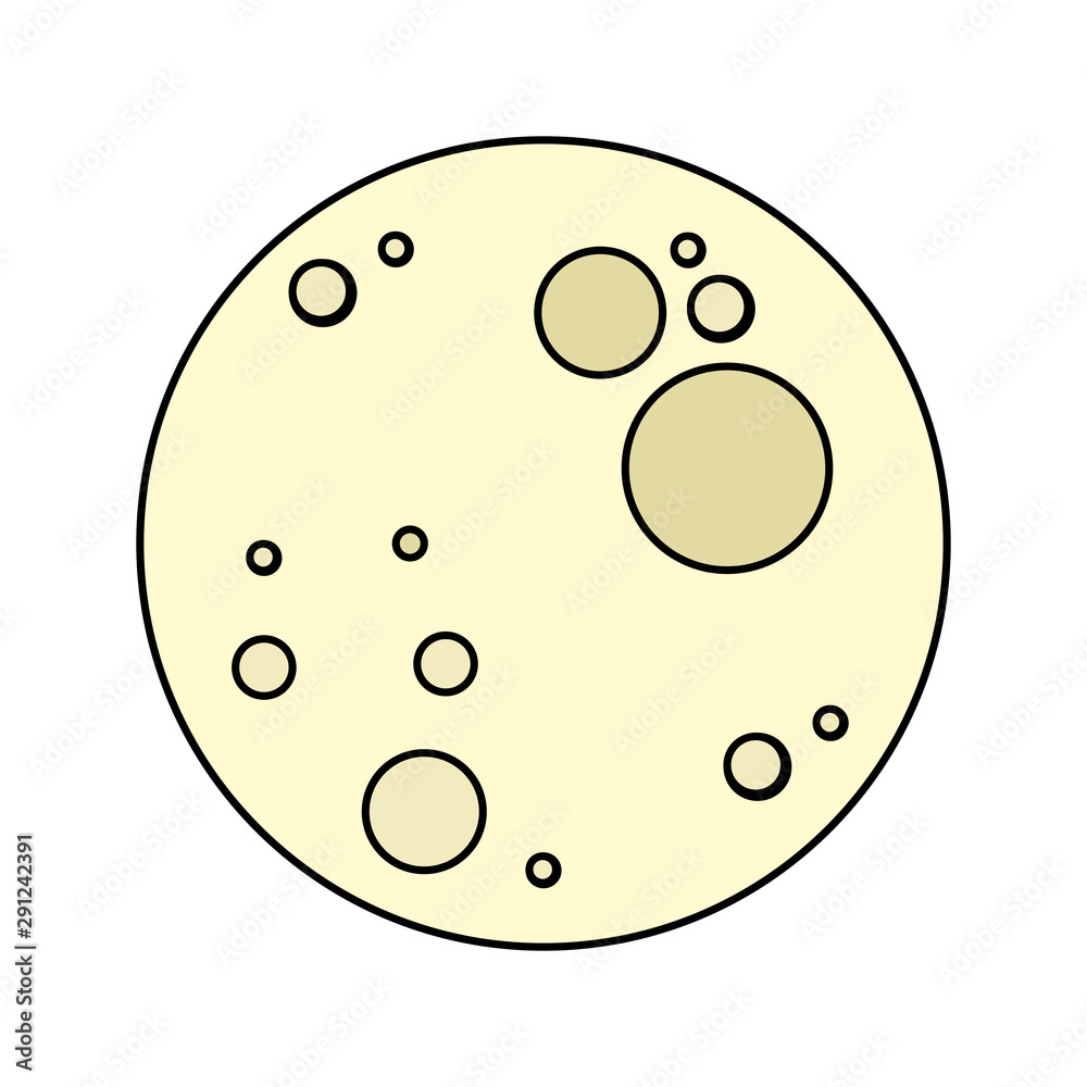 full moon bright isolated icon full moon bright isolated icon