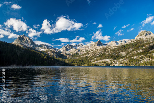 Scattered Clouds Gather Above Rocky Peaks and Beautiful South Lake in the Sierras - 3