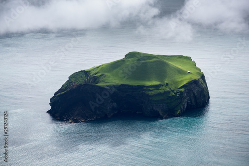 Aerial view of beautiful small island in Iceland photo