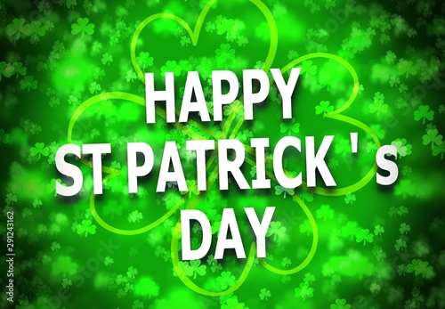 happy st patricks day greeting card with copy space for your text