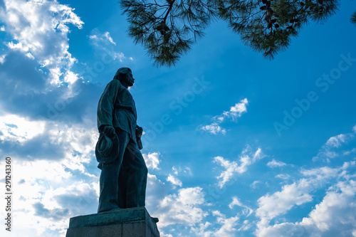 Monument to the Soviet writer Maxim Gorky in Yalta  Crimea.