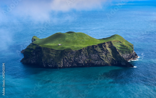 Aerial view of beautiful small island in Iceland photo