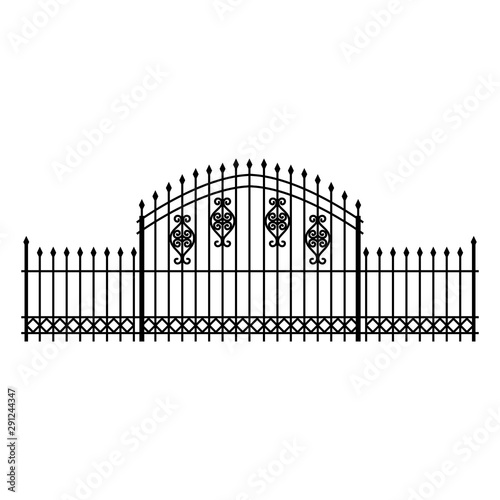 fence iron cemetery isolated icon