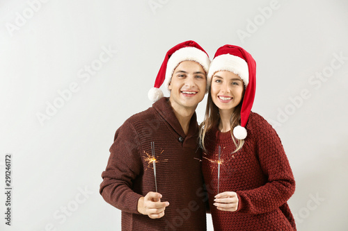 Happy young couple with Chr...