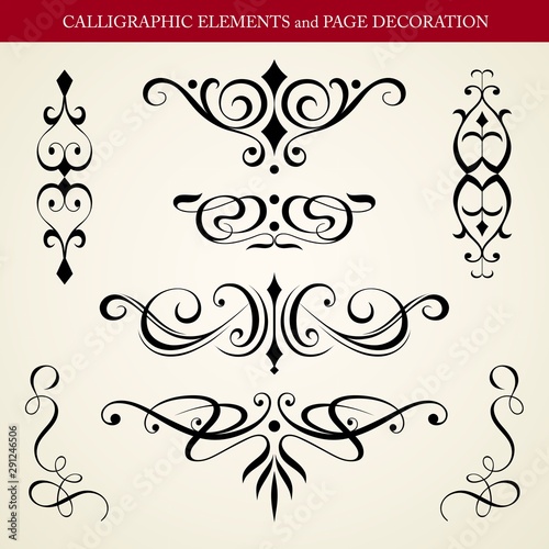 CALLIGRAPHIC ELEMENTS and PAGE DECORATION