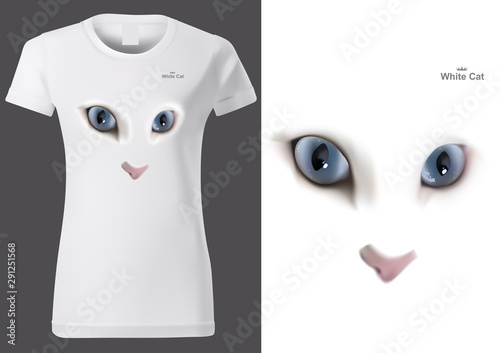 Design of Women White T-shi...