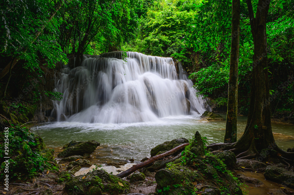Huay Mae Khamin waterfalls in deep forest at Srinakarin National Park ,Kanchanaburi,Thailand Huay Mae Khamin waterfalls in deep forest at Srinakarin National Park ,Kanchanaburi,Thailand