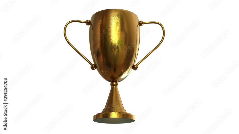 3D Trophy Gold Award 3D Illustration