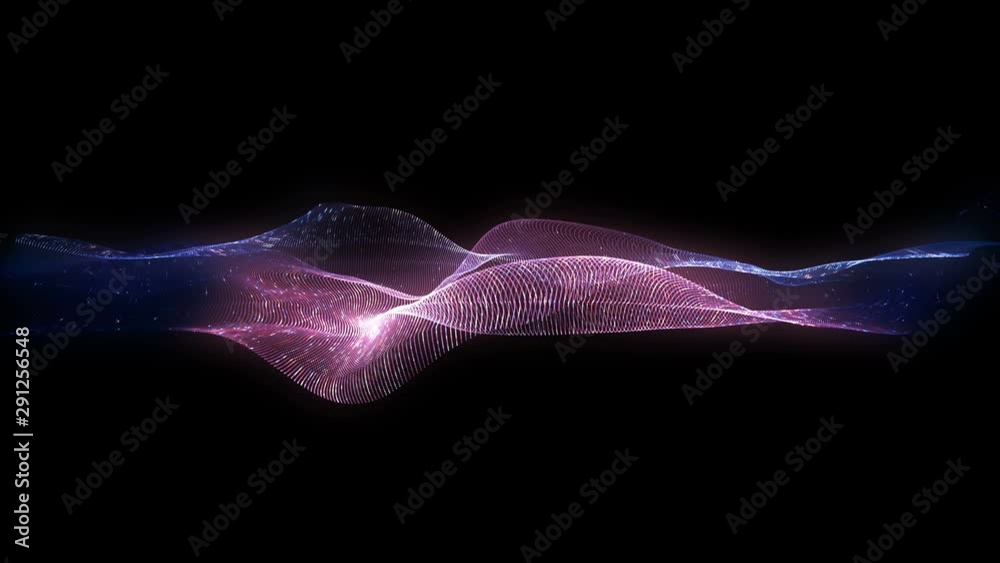 4K Abstract loopable blue and pink cg motion waving dots texture with ...