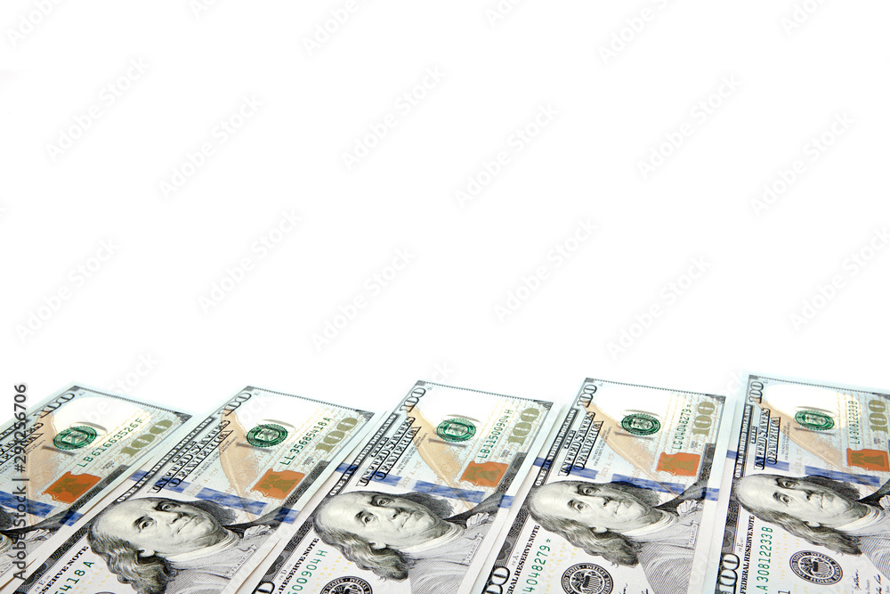 Background with money american hundred dollar bills with copy space inside. Frame of banknotes denominations of 100 dollars Background with money american hundred dollar bills with copy space inside. Frame of banknotes denominations of 100 dollars