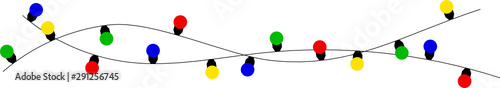 Colorful Christmas Lights - Vector Illustration