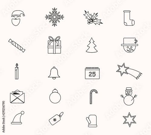 Christmas Icon Collection - Vector Illustration