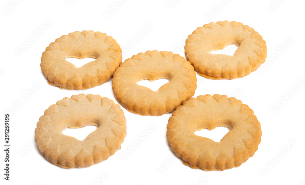 cookies with heart isolated