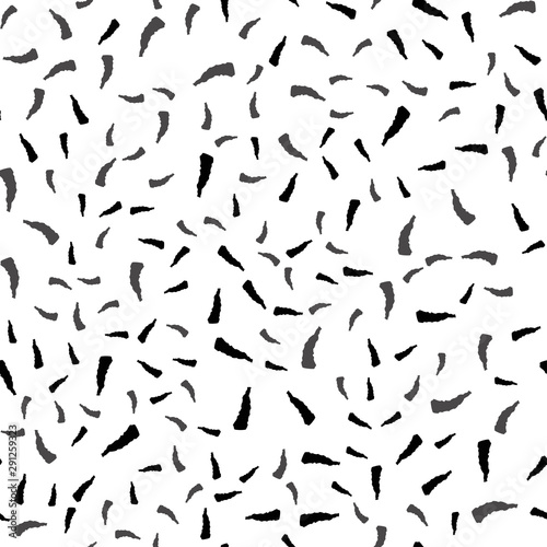 Seamless abstract strokes pattern in black and white.