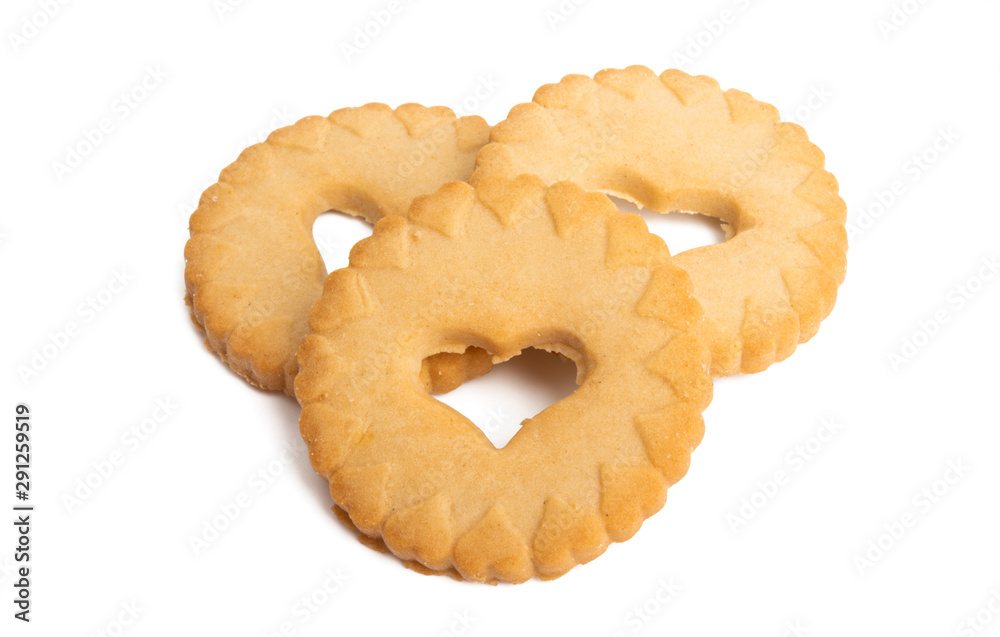 cookies with heart isolated