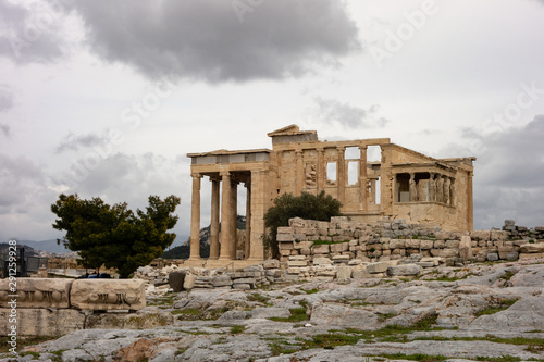 Ruin of the Erechtheion temple at Acropolis, Athens