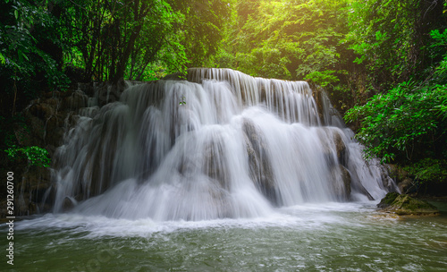 Huay Mae Khamin waterfalls in deep forest at Srinakarin National Park ,Kanchanaburi,Thailand
