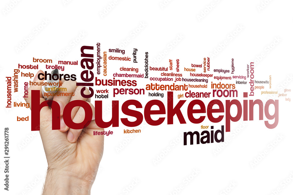 Housekeeping word cloud