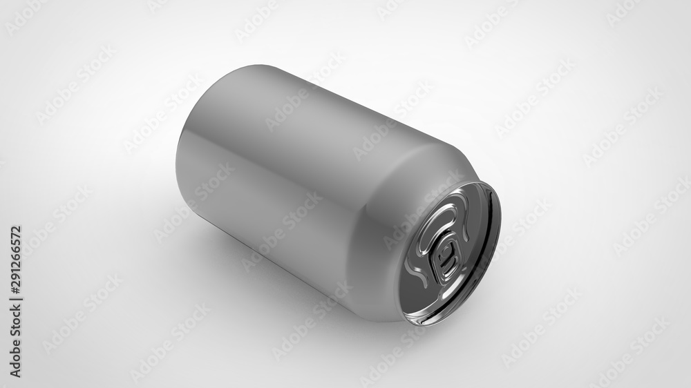 Can soda mock up 3d illustration Realistic render angle view clear white background Can soda mock up 3d illustration Realistic render angle view clear white background