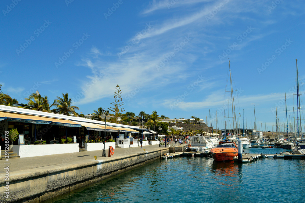 Puerto Calero harbour boats and yachts