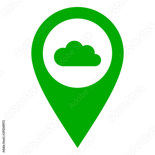 Wolke und Kartenmarkierung