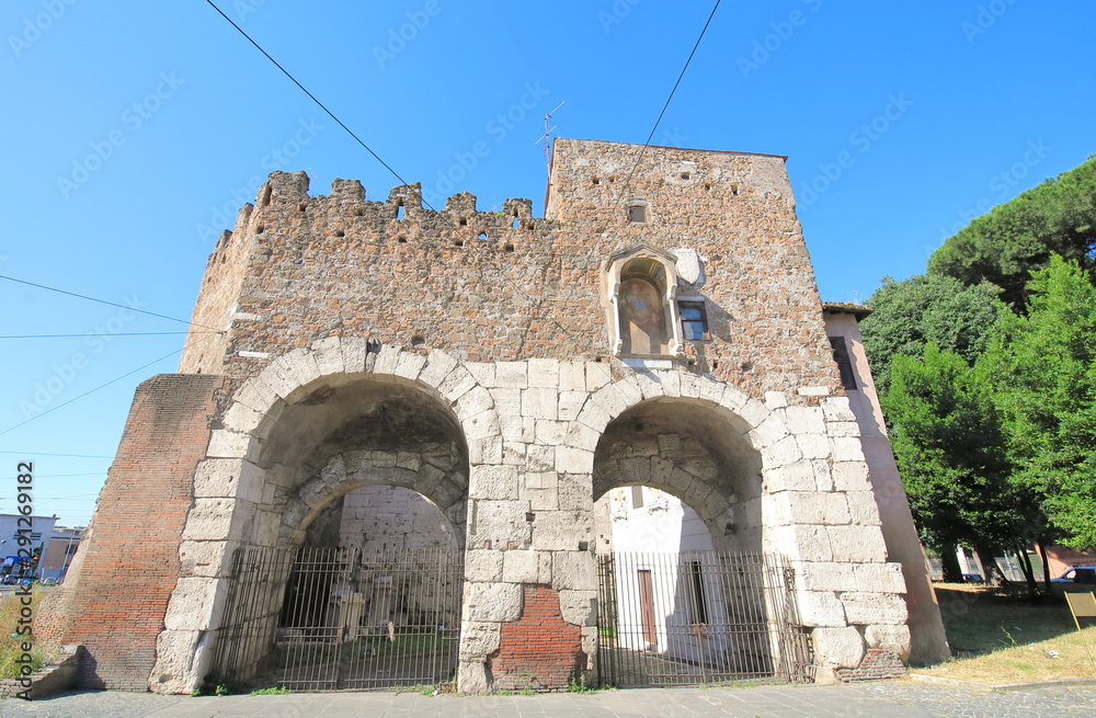 Porta, San Paolo, gate, Rome, Italy, building, architecture, ruin, old, historical, ancient, Roman, archaeology, travel, landmark