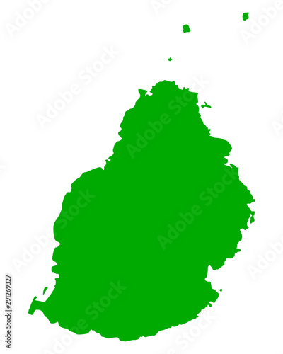 Karte von Mauritius