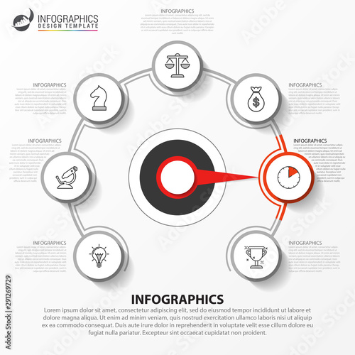 Infographic design template. Creative concept with 7 steps photo