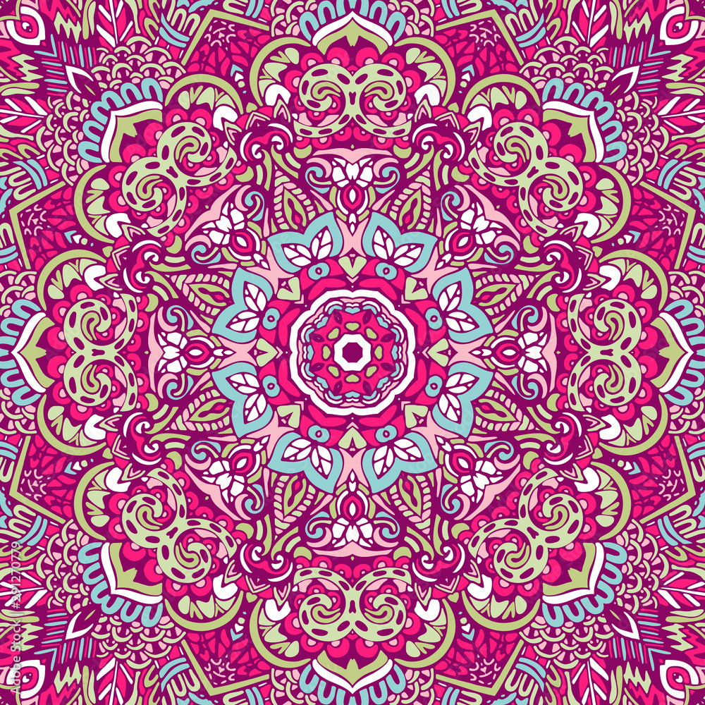 Indian floral paisley medallion pattern. Ethnic Mandala ornament. Indian floral paisley medallion pattern. Ethnic Mandala ornament.