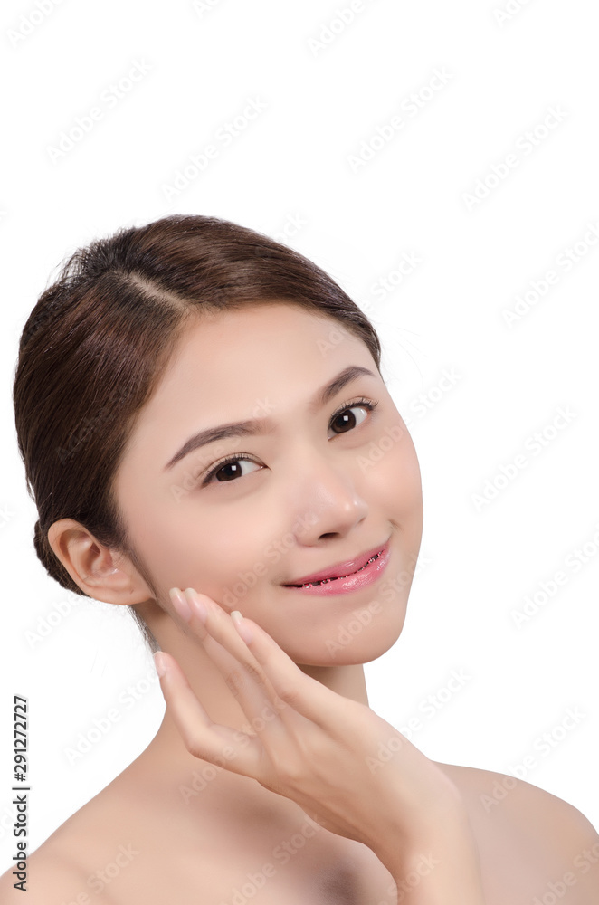 Portrait of Beautiful Asian women on white background Portrait of Beautiful Asian women on white background