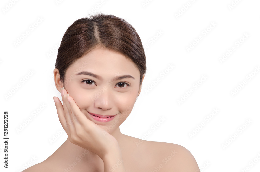 Portrait of Beautiful Asian women on white background Portrait of Beautiful Asian women on white background