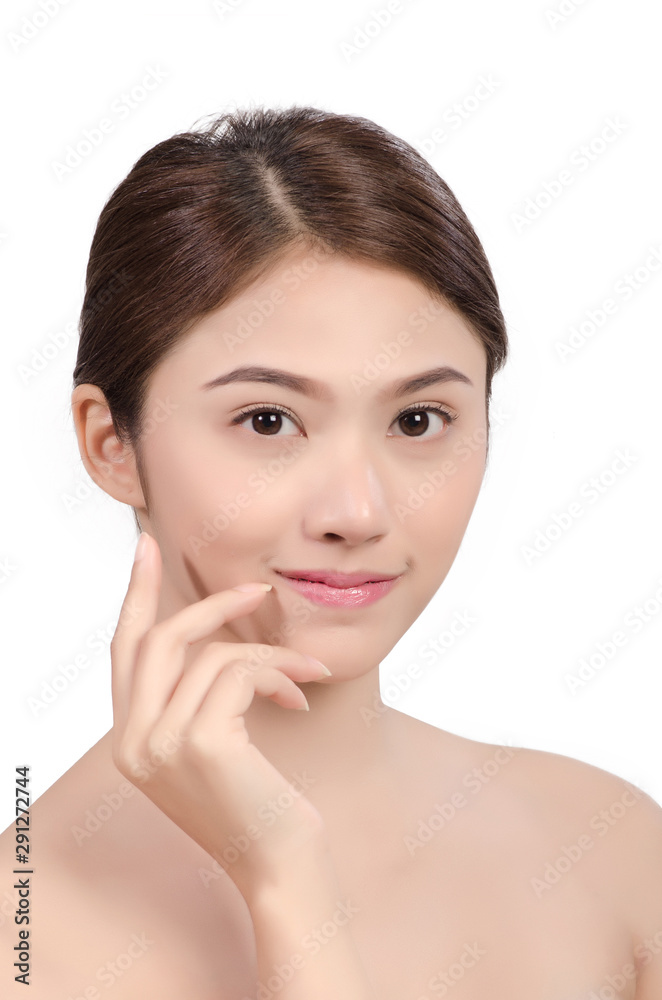 Portrait of Beautiful Asian women on white background Portrait of Beautiful Asian women on white background