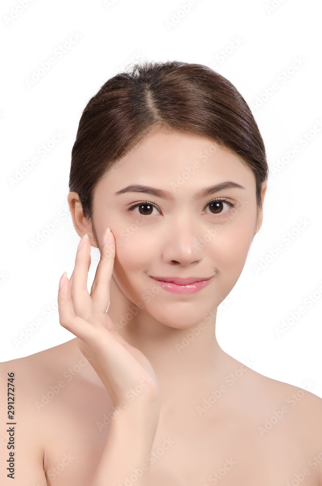 Portrait of Beautiful Asian women on white background Portrait of Beautiful Asian women on white background