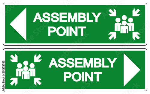 Assembly Point Symbol Sign, Vector Illustration, Isolated On White Background Label .EPS10