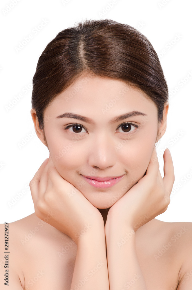 Portrait of Beautiful Asian women on white background Portrait of Beautiful Asian women on white background