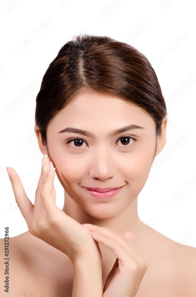 Portrait of Beautiful Asian women on white background Portrait of Beautiful Asian women on white background