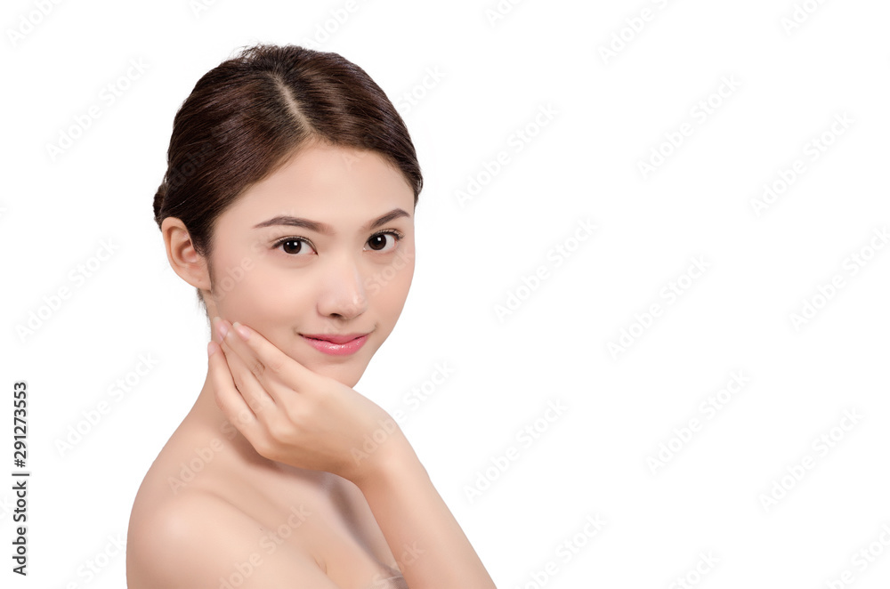 Portrait of Beautiful Asian women on white background Portrait of Beautiful Asian women on white background