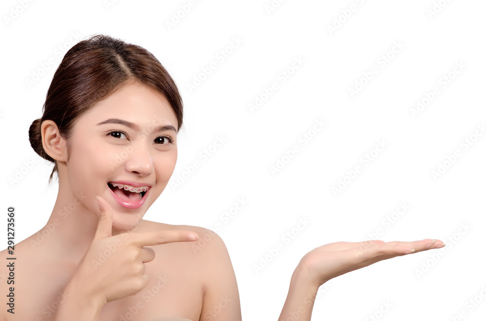 Portrait of Beautiful Asian women on white background Portrait of Beautiful Asian women on white background